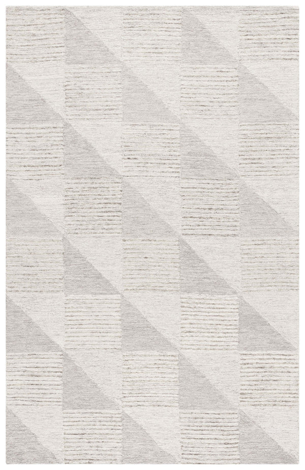 Safavieh Ebony Hand-tufted Runner Rug - Timeless Elegance With Geometric Design For Hallway Or Entryway Decor Grey Wool & Cotton Ebn823f-5