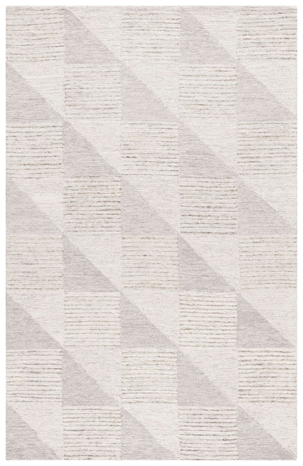 Safavieh Ebony Hand-tufted Area Rug: Elegant Geometric Design In Plush Wool-cotton Blend For Cozy Spaces Grey Wool & Cotton Ebn823f-8
