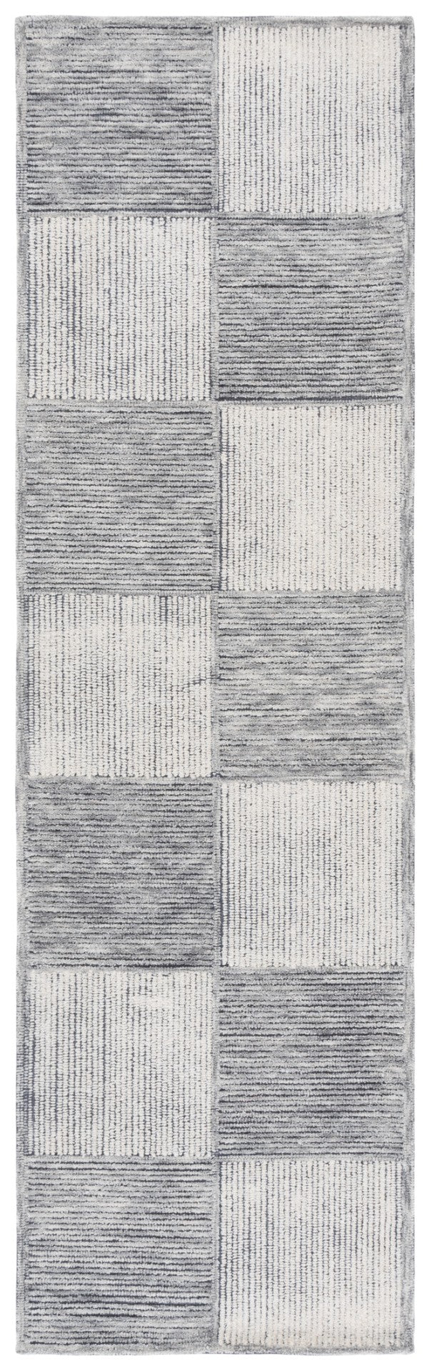 Safavieh Ebony Hand-tufted Wool & Cotton Rug - Timeless Elegance With Checkerboard Pattern For Any Room Ivory ,Grey Wool & Cotton Ebn824f-4
