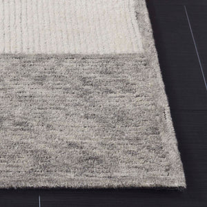 Safavieh Ebony Wool & Cotton Runner Rug – Handcrafted Elegance With Modern Checkerboard Design For Luxury Homes Ivory ,Grey Wool & Cotton Ebn824f-5