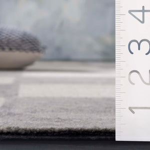 Safavieh Ebony Hand-tufted Wool & Cotton Rug - Timeless Elegance With Checkerboard Pattern For Any Room Ivory ,Grey Wool & Cotton Ebn824f-4