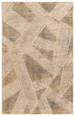 Safavieh Ebony Hand-Tufted Wool Rug In Gold Ivory Tones — Low 1/2" Pile, Modern Minimalist Luxury From India 4'-0" x 6'-0" EBN825D-4