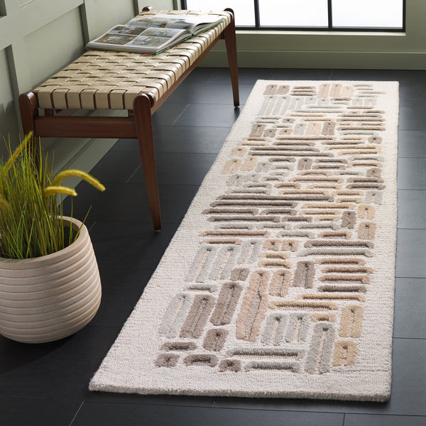 Safavieh Ebony Exquisite Hand-tufted Area Rug In Earthy Tones For Timeless Elegance And Comfort Beige ,Ivory 80% Wool 20% Cotton Ebn850b-28