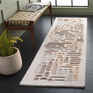 Safavieh Ebony Hand-tufted Area Rug – Luxurious Wool & Cotton Blend, Elegant Design For Cozy Home Décor Beige ,Ivory 80% Wool 20% Cotton Ebn850b-6