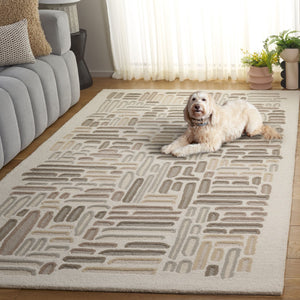 Safavieh Ebony Hand-tufted Area Rug – Luxurious Wool & Cotton Blend, Elegant Design For Cozy Home Décor Beige ,Ivory 80% Wool 20% Cotton Ebn850b-6