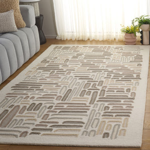 Safavieh Ebony Hand-tufted Area Rug – Luxurious Wool & Cotton Blend, Elegant Design For Cozy Home Décor Beige ,Ivory 80% Wool 20% Cotton Ebn850b-6