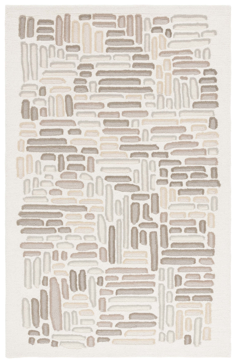 Safavieh Ebony Exquisite Hand-tufted Area Rug In Earthy Tones For Timeless Elegance And Comfort Beige ,Ivory 80% Wool 20% Cotton Ebn850b-28