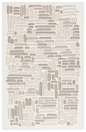 Safavieh Ebony Hand-tufted 5'x8' Beige Ivory Area Rug - Luxurious Wool Blend, Durable, And Stylish Comfort Beige ,Ivory 80% Wool 20% Cotton Ebn850b-5