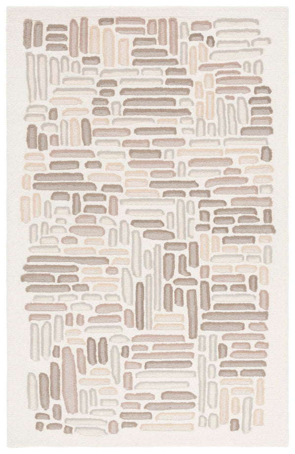 Safavieh Ebony Hand-tufted Area Rug – Luxurious Wool & Cotton Blend, Elegant Design For Cozy Home Décor Beige ,Ivory 80% Wool 20% Cotton Ebn850b-6