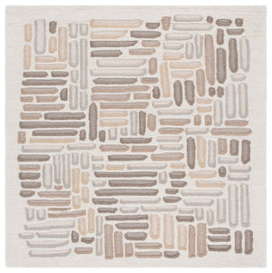 Safavieh Ebony Hand-tufted Area Rug – Luxurious Wool & Cotton Blend, Elegant Design For Cozy Home Décor Beige ,Ivory 80% Wool 20% Cotton Ebn850b-6