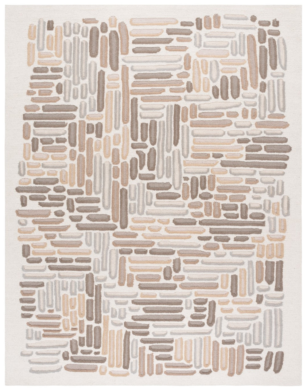 Safavieh Ebony Hand-tufted Area Rug – Luxurious Wool & Cotton Blend, Elegant Design For Cozy Home Décor Beige ,Ivory 80% Wool 20% Cotton Ebn850b-6