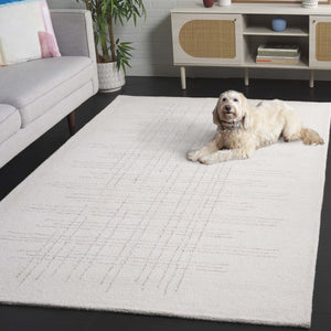 Safavieh Ebony Luxurious 5' X 8' Ivory Grey Area Rug - Hand-tufted, Soft Wool Blend For Elegant Home Decor Ivory ,Grey 70% Wool 20% Cotton 10% Jute Ebn851a-5