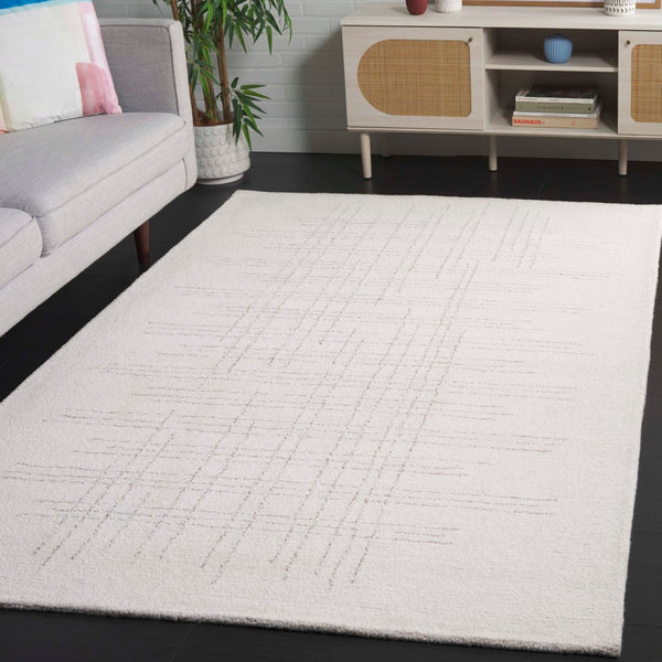 Safavieh Ebony Hand-tufted Area Rug - Elegant Artisan Design In Soft Natural Hues For Stylish Home Decor Ivory ,Grey 70% Wool 20% Cotton 10% Jute Ebn851a-4