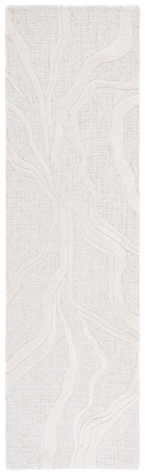 Safavieh Ebony Handcrafted Area Rug - Luxurious Wool & Cotton Blend, Elegant Home Décor, Timeless Style Grey ,Ivory 80% Wool 20% Cotton Ebn852f-6