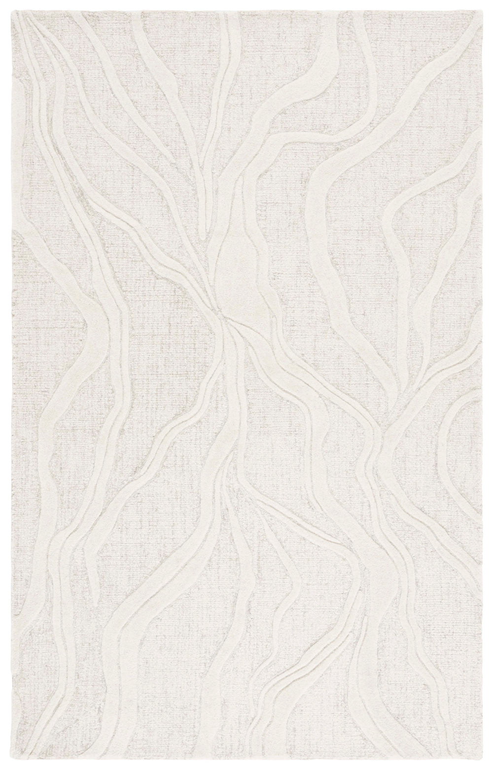 Safavieh Ebony Hand-tufted Area Rug – 5' X 8' Grey Ivory Wool-cotton Blend For Luxurious Home Décor Grey ,Ivory 80% Wool 20% Cotton Ebn852f-5