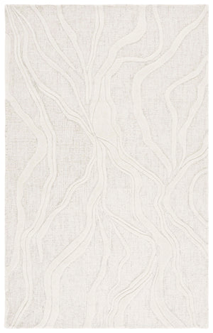 Safavieh Ebony Hand-tufted Area Rug – 5' X 8' Grey Ivory Wool-cotton Blend For Luxurious Home Décor Grey ,Ivory 80% Wool 20% Cotton Ebn852f-5