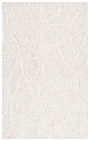 Safavieh Ebony Handcrafted Area Rug - Luxurious Wool & Cotton Blend, Elegant Home Décor, Timeless Style Grey ,Ivory 80% Wool 20% Cotton Ebn852f-6