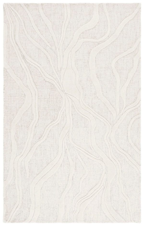 Safavieh Ebony Handcrafted Area Rug - Luxurious Wool & Cotton Blend, Elegant Home Décor, Timeless Style Grey ,Ivory 80% Wool 20% Cotton Ebn852f-6