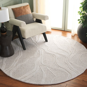 Safavieh Ebony Handcrafted Area Rug - Luxurious Wool & Cotton Blend, Elegant Home Décor, Timeless Style Grey ,Ivory 80% Wool 20% Cotton Ebn852f-6