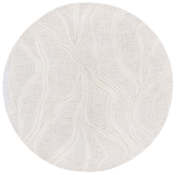 Safavieh Ebony Handcrafted Area Rug - Luxurious Wool & Cotton Blend, Elegant Home Décor, Timeless Style Grey ,Ivory 80% Wool 20% Cotton Ebn852f-6