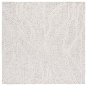 Safavieh Ebony Handcrafted Area Rug - Luxurious Wool & Cotton Blend, Elegant Home Décor, Timeless Style Grey ,Ivory 80% Wool 20% Cotton Ebn852f-6