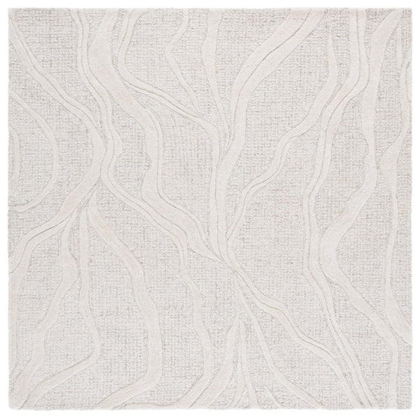 Safavieh Ebony Handcrafted Area Rug - Luxurious Wool & Cotton Blend, Elegant Home Décor, Timeless Style Grey ,Ivory 80% Wool 20% Cotton Ebn852f-6