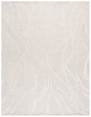 Safavieh Ebony Handcrafted Area Rug - Luxurious Wool & Cotton Blend, Elegant Home Décor, Timeless Style Grey ,Ivory 80% Wool 20% Cotton Ebn852f-6