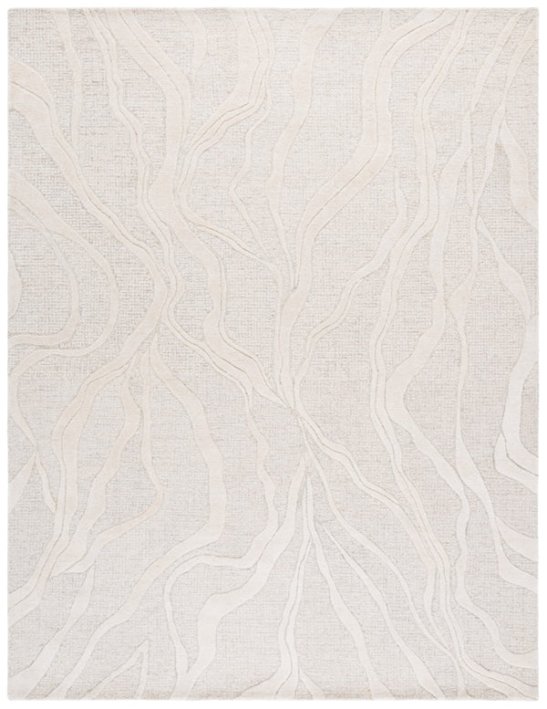 Safavieh Ebony Handcrafted Area Rug - Luxurious Wool & Cotton Blend, Elegant Home Décor, Timeless Style Grey ,Ivory 80% Wool 20% Cotton Ebn852f-6