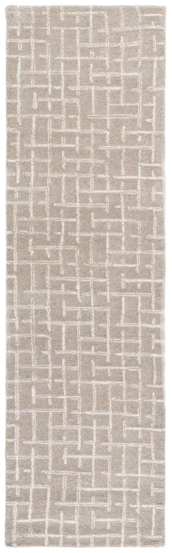 Safavieh Ebony Hand-Tufted Grey Wool-Cotton Rug 5X8 Low Pile Geometric Modern Area Accent For Living Room 6'-0" x 9'-0" EBN855F-6