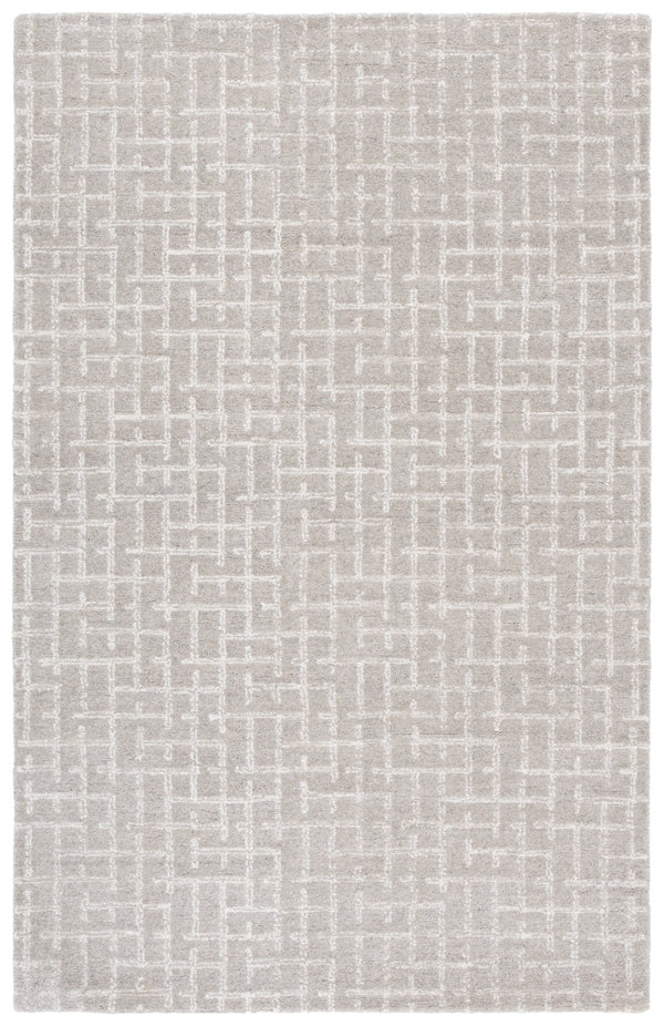 Safavieh Ebony Hand‑Tufted Round Grey Rug — Wool‑Cotton Blend, Geometric‑Modern Design, Durable Comfort 6'-0" x 6'-0" EBN855F-6R