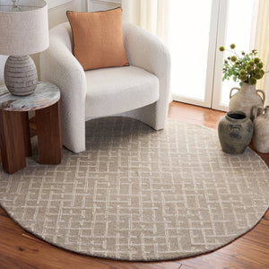 Safavieh Ebony Hand-Tufted Grey Wool-Cotton Rug — Low-Profile, Durable Softness For Living Rooms & Bedrooms 3'-0" x 5'-0" EBN855F-3