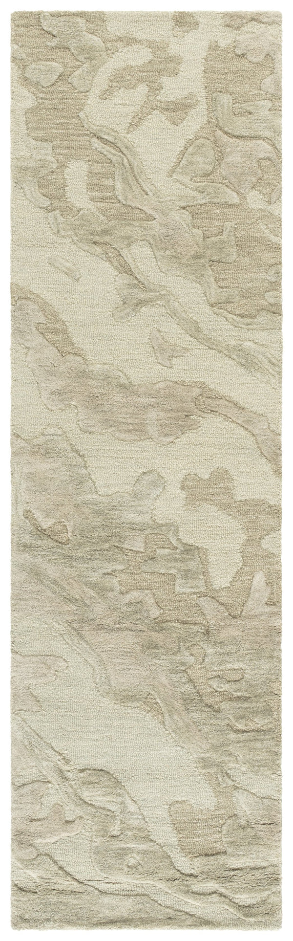 Safavieh Ebony Hand-Tufted Green Wool-Cotton Rug — Minimalist Solid Design, Low-Profile 0.5" Pile For Elegance And Comfort 8'-0" x 10'-0" EBN856Y-8