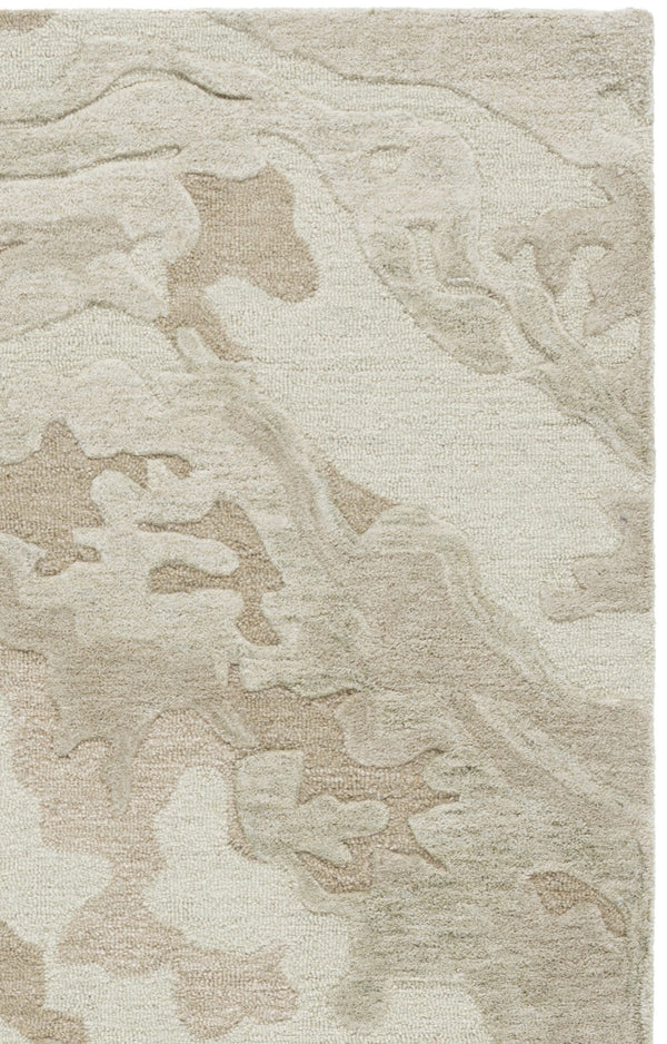 Safavieh Ebony Hand-Tufted Green Square Rug — Wool-Cotton Blend, Low Pile, Minimalist Contemporary Accent 6'-0" x 6'-0" EBN856Y-6SQ