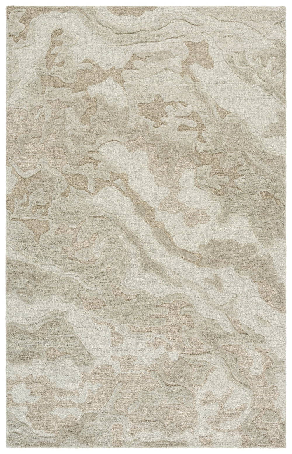 Safavieh Ebony Hand‑Tufted Green Wool-Cotton Rug — Minimalist Low‑Pile Accent For Small Spaces, Durable Comfort 3'-0" x 5'-0" EBN856Y-3