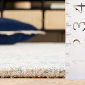 Safavieh Ebony Hand-tufted Area Rug - Luxurious Wool Blend, Contemporary Design For Elegant Home Décor Ivory ,Blue 80% Wool,20% Cotton Ebn904a-10