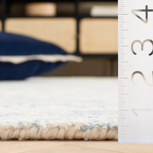 Safavieh Ebony Hand-tufted 5' X 8' Area Rug In Ivory & Blue – Elegant Abstract Design For Any Space Ivory ,Blue 80% Wool,20% Cotton Ebn904a-5