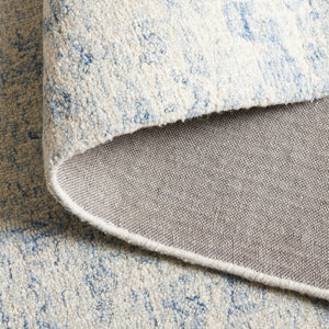 Safavieh Ebony Modern Hand-tufted Area Rug - Luxurious Wool And Cotton Blend With Abstract Blue Design Ivory ,Blue 80% Wool,20% Cotton Ebn904a-8