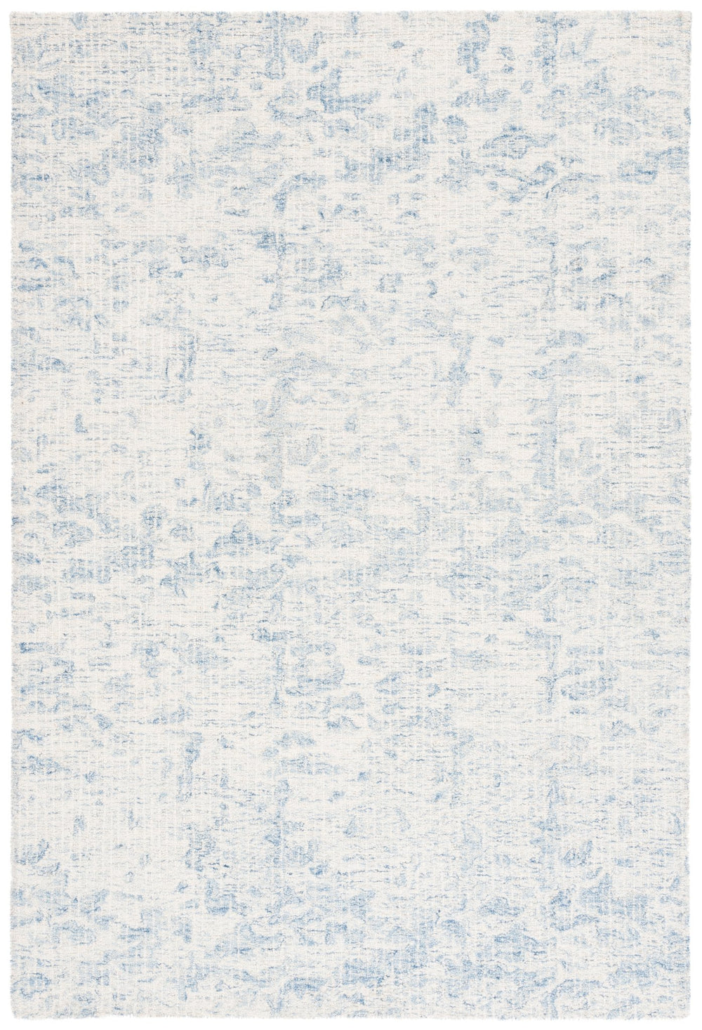 Safavieh Ebony Modern Hand-tufted Area Rug - Luxurious Wool And Cotton Blend With Abstract Blue Design Ivory ,Blue 80% Wool,20% Cotton Ebn904a-8