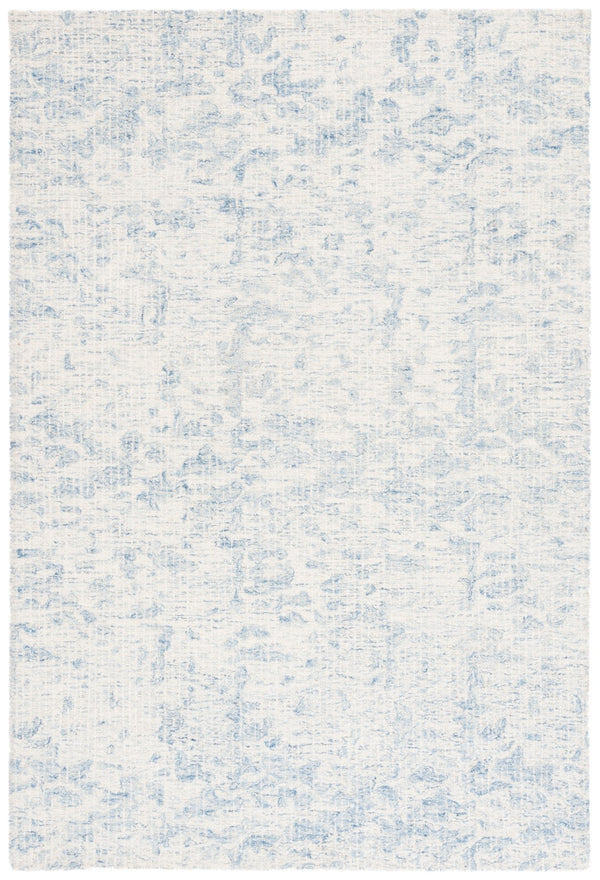 Safavieh Ebony Hand-tufted Area Rug - Luxurious Wool Blend, Contemporary Design For Elegant Home Décor Ivory ,Blue 80% Wool,20% Cotton Ebn904a-10