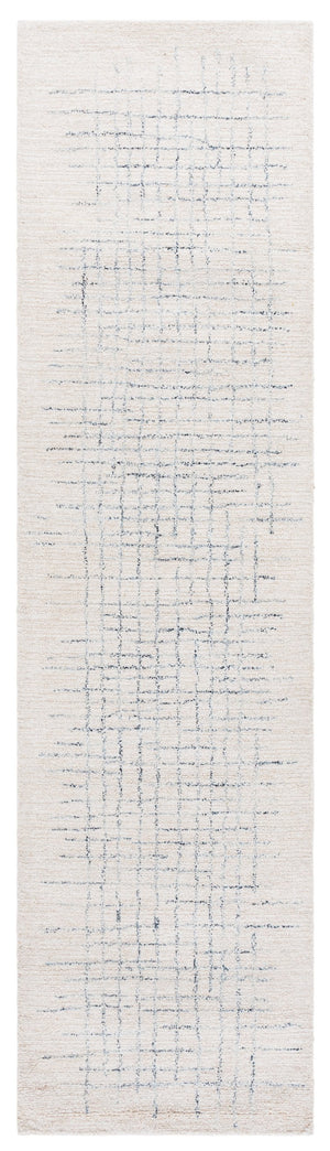 Safavieh Ebony Hand Tufted Modern Area Rug - Luxurious Wool Cotton Blend For Stylish Home Décor Upgrade Ivory ,Navy 80% Wool,20% Cotton Ebn906a-6sq