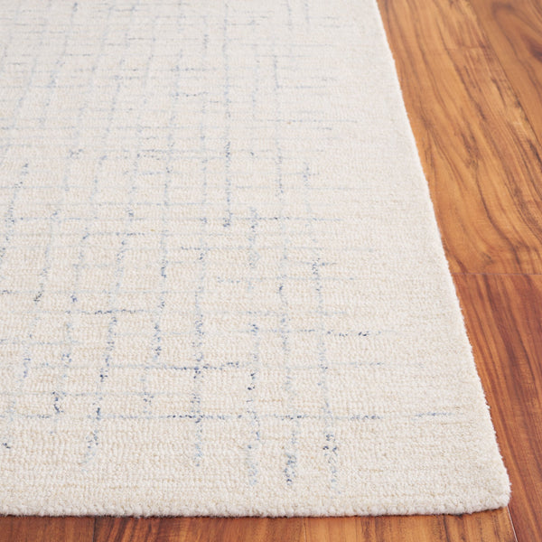 Safavieh Ebony Hand Tufted Modern Area Rug - Luxurious Wool Cotton Blend For Stylish Home Décor Upgrade Ivory ,Navy 80% Wool,20% Cotton Ebn906a-6sq