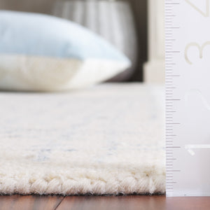 Safavieh Ebony Hand Tufted Modern Area Rug - Luxurious Wool Cotton Blend For Stylish Home Décor Upgrade Ivory ,Navy 80% Wool,20% Cotton Ebn906a-6sq