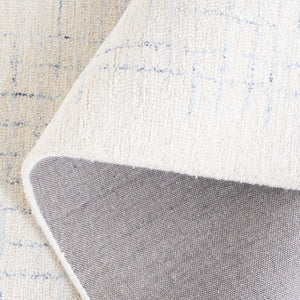 Safavieh Ebony Hand Tufted Modern Area Rug - Luxurious Wool Cotton Blend For Stylish Home Décor Upgrade Ivory ,Navy 80% Wool,20% Cotton Ebn906a-6sq