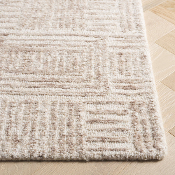 Safavieh Ebony Hand-tufted Luxury Rug – Contemporary Abstract Design In Earthy Tones For Modern Spaces Ivory ,Brown 80% Wool,20% Cotton Ebn907a-4