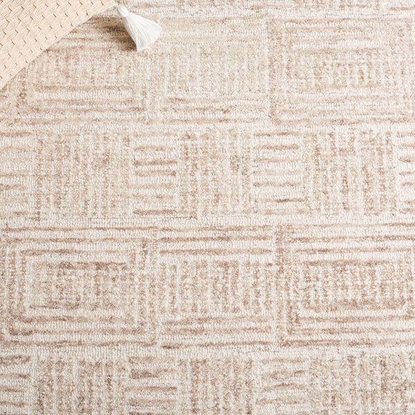 Safavieh Ebony Hand-tufted Luxury Rug – Contemporary Abstract Design In Earthy Tones For Modern Spaces Ivory ,Brown 80% Wool,20% Cotton Ebn907a-4