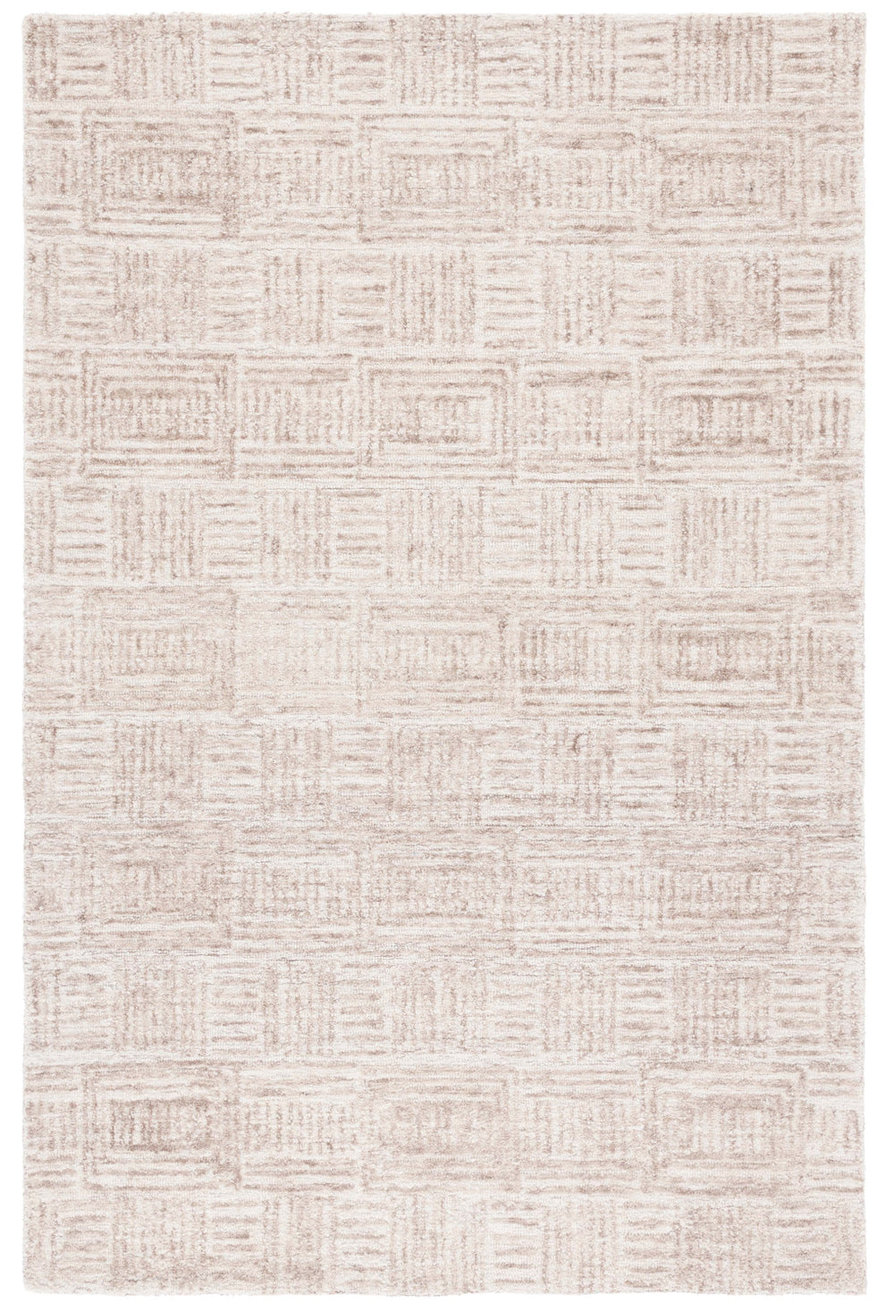 Safavieh Ebony Hand-tufted Luxury Rug – Contemporary Abstract Design In Earthy Tones For Modern Spaces Ivory ,Brown 80% Wool,20% Cotton Ebn907a-4