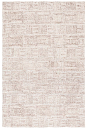 Safavieh Ebony Hand-tufted Luxury Rug – Contemporary Abstract Design In Earthy Tones For Modern Spaces Ivory ,Brown 80% Wool,20% Cotton Ebn907a-4