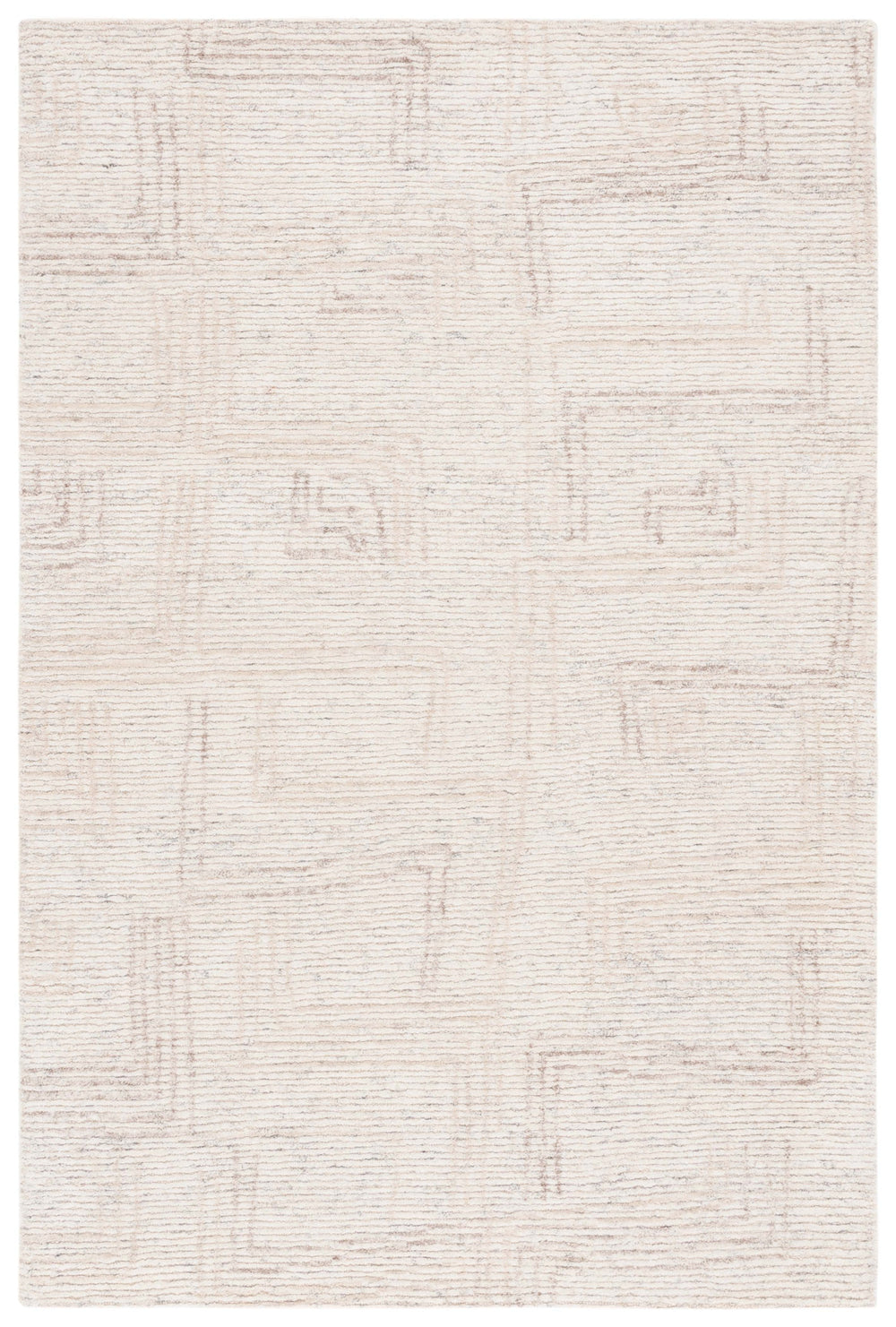 Safavieh Ebony Area Rug - Luxurious Hand-tufted Wool Blend With Geometric Patterns For Elegant Home Décor Ivory ,Beige 80% Wool,20% Cotton Ebn908a-4