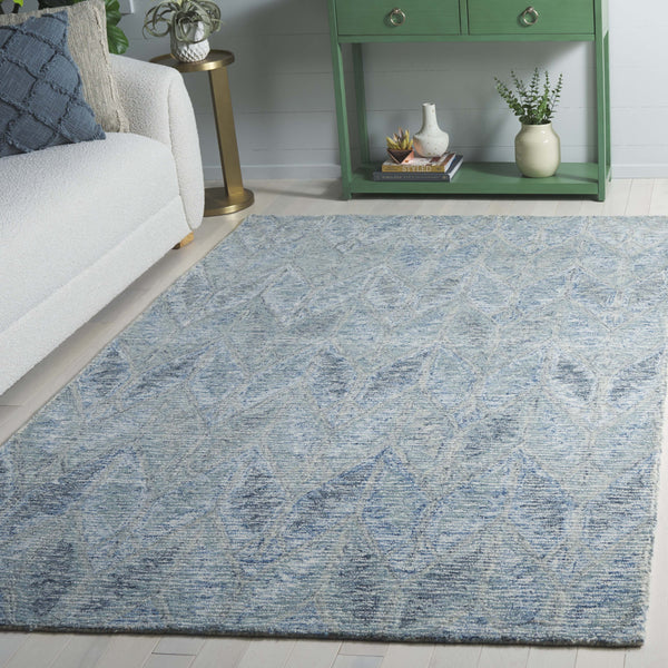 Safavieh Ebony Exquisite Hand-tufted Area Rug In Elegant Blue - Luxurious Wool And Cotton Blend For Your Home Light Blue 80% Wool,20% Cotton Ebn909l-8