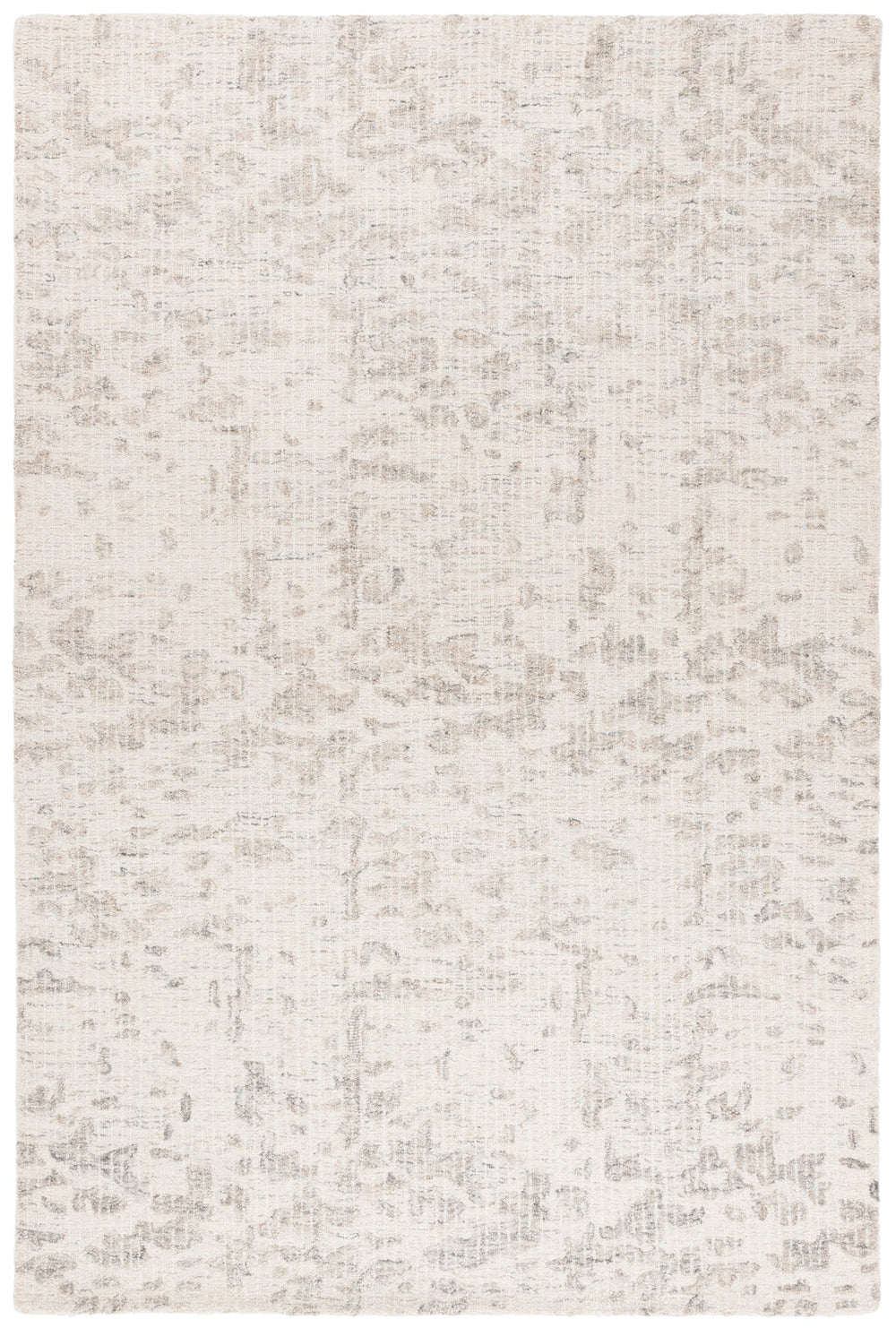 Safavieh Ebony Modern Hand-tufted Area Rug - Luxurious Wool Blend For Contemporary Home Elegance And Comfort Ivory ,Grey 80% Wool,20% Cotton Ebn912f-3